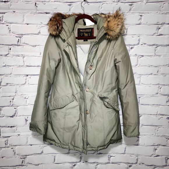 Woolrich Jacket Womens S Puffer Down Filled Warm Hooded Outerwear cabincore - Picture 4 of 14